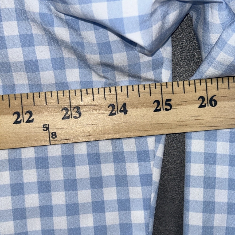 Mizzen Main Leeward Shirt Mens 2XL Plaid Check Button Up Blue Stretch - Picture 5 of 9